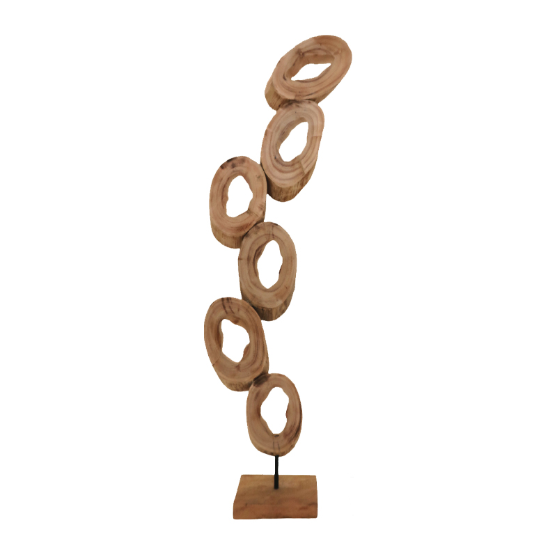 Table decoration Sametro Inart natural mango wood-iron 24x9x85cm Table decoration Sametro Inart natural mango wood-iron 24x9x85cm