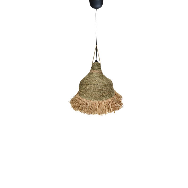 Boher Inart seagrass ceiling lamp in natural shade Φ33x76cm Boher Inart seagrass ceiling lamp in natural shade Φ33x76cm