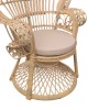 Armchair Dorothy Inart with beige cushion-natural rattan 115x53x147cm