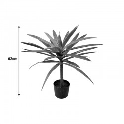 Decorative plant Dracaena palm in a pot Inart green pp H62cm Decorative plant Dracaena palm in a pot Inart green pp H62cm