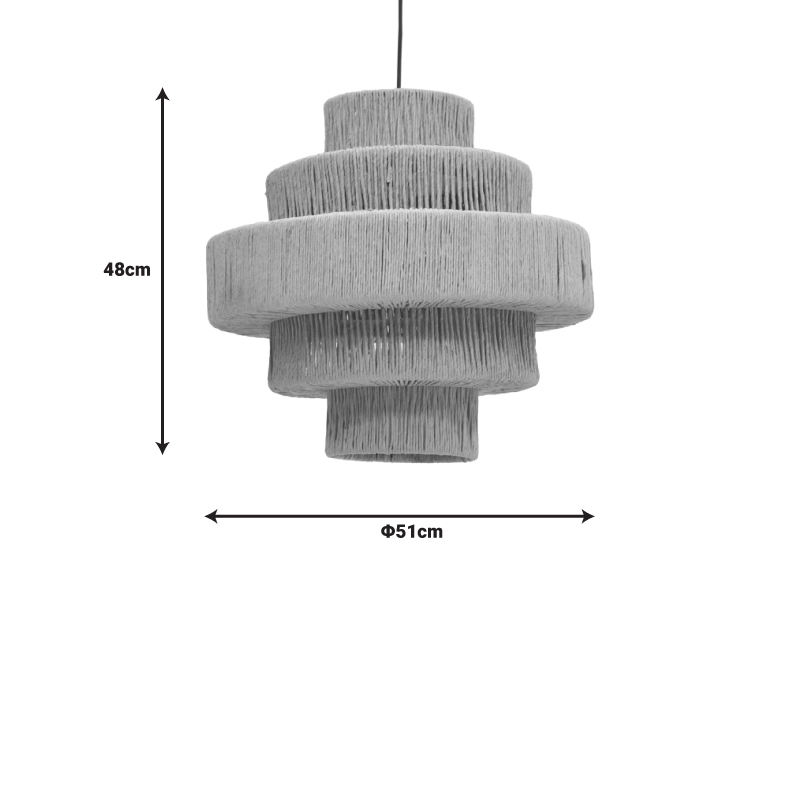 Ceiling light Spelo Inart brown press papier-iron D51x148cm Ceiling light Spelo Inart brown press papier-iron D51x148cm