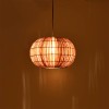 Ceiling light Ozelia Inart brown press papier-iron D33x122cm