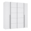 Ντουλάπα ρούχων Lamore pakoworld τετράφυλλη λευκό μελαμίνης 200x61.5x210.5εκ
