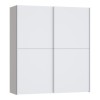 Ντουλάπα ρούχων Noez pakoworld δίφυλλη με ράφια λευκό μελαμίνης 170.5x61x190.5εκ