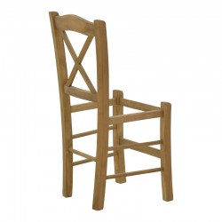Coffee shop chair Crossed pakoworld walnut wood 42x40x89cm Coffee shop chair Crossed pakoworld walnut wood 42x40x89cm