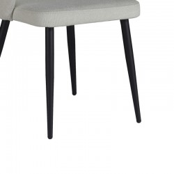 Armchair Patya pakoworld cream fabric- black metal leg 56x61x82cm Armchair Patya pakoworld cream fabric- black metal leg 56x61x82cm