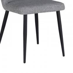 Chair Piyan pakoworld light grey fabric- black metal leg 55x58.5x80cm Chair Piyan pakoworld light grey fabric- black metal leg 55x58.5x80cm