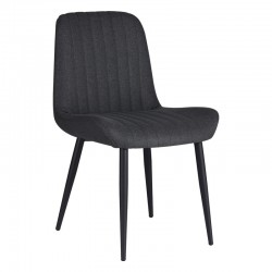 Chair Versa pakoworld anthracite fabric-black metal leg 54x63.5x84cm Chair Versa pakoworld anthracite fabric-black metal leg 54x63.5x84cm