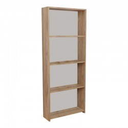 Bookcase Fren pakoworld oak-white melamine 60x19.5x170cm Bookcase Fren pakoworld oak-white melamine 60x19.5x170cm