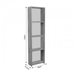 Βιβλιοθήκη Courtnai pakoworld oak μελαμίνης 40x19.5x170εκ