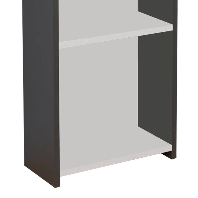 Bookcase Courtnai pakoworld anthracite-white melamine 40x19.5x170cm Bookcase Courtnai pakoworld anthracite-white melamine 40x19.5x170cm