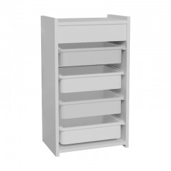 Cabinet with baskets Toily pakoworld white melamine 45x30x75cm Cabinet with baskets Toily pakoworld white melamine 45x30x75cm