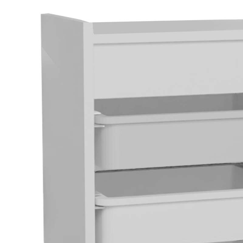 Cabinet with baskets Toily pakoworld white melamine 45x30x75cm Cabinet with baskets Toily pakoworld white melamine 45x30x75cm