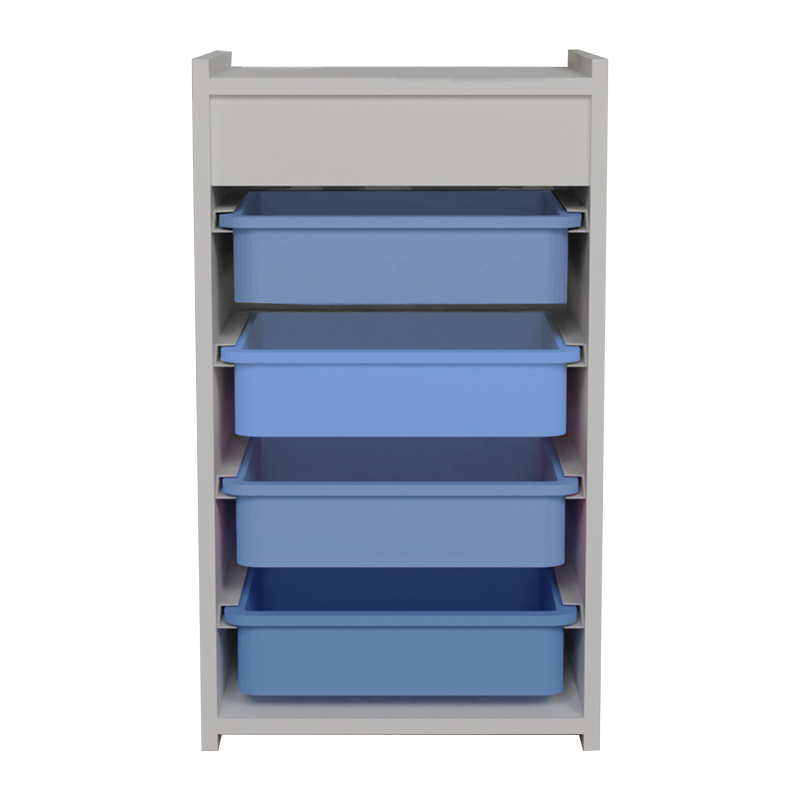 Cabinet with baskets Toily pakoworld white-blue melamine 45x30x75cm Cabinet with baskets Toily pakoworld white-blue melamine 45x30x75cm