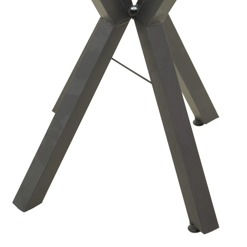 Table Prestone pakoworld white marble melamine-black metal 70x70x75cm