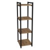 Floor shelf Harvey pakoworld black metal and melamine in a natural shade 33x28x100cm