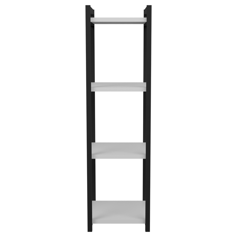 Floor shelf Harvey pakoworld black metal and white melamine 33x28x100cm Floor shelf Harvey pakoworld black metal and white melamine 33x28x100cm