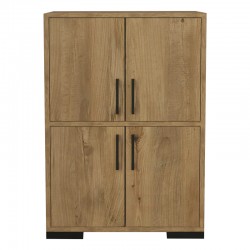 Jenny pakoworld melamine cabinet in natural shade and black metal leg 60x35x90cm Jenny pakoworld melamine cabinet in natural shade and black metal leg 60x35x90cm