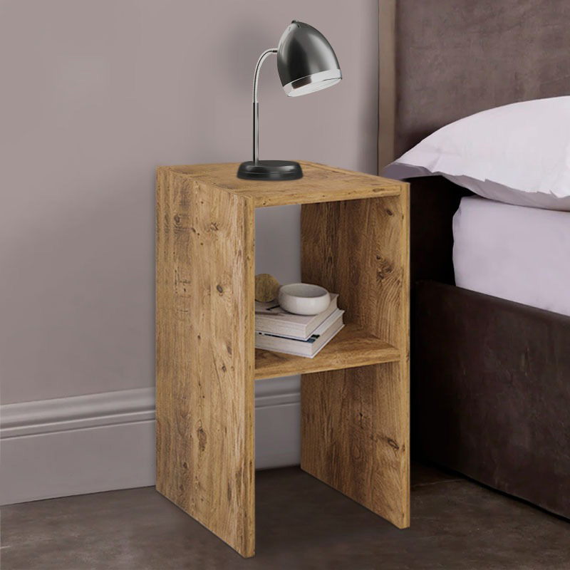 Κομοδίνο Deseo pakoworld σε oak απόχρωση  30x30x60εκ