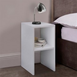Deseo pakoworld bedside table in white shade 30x30x60cm Deseo pakoworld bedside table in white shade 30x30x60cm