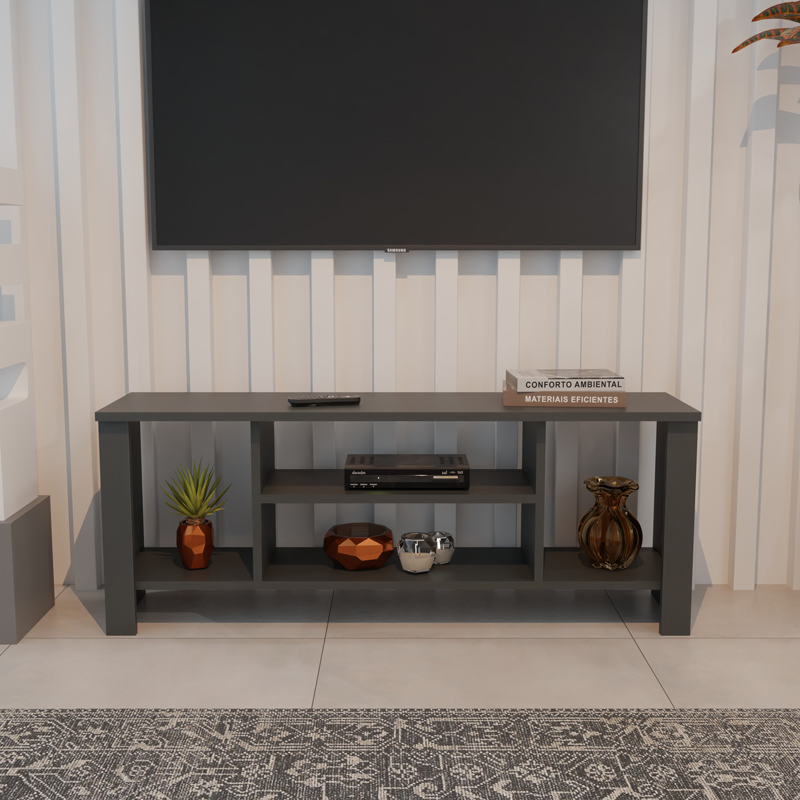 Seref pakoworld tv unit in anthracite color 120x30x47cm Seref pakoworld tv unit in anthracite color 120x30x47cm