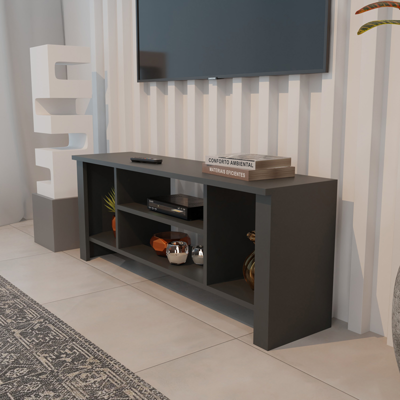 Seref pakoworld tv unit in anthracite color 120x30x47cm Seref pakoworld tv unit in anthracite color 120x30x47cm