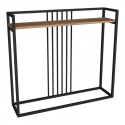 Convida pakoworld console table oak with black metal frame 100x25x90cm