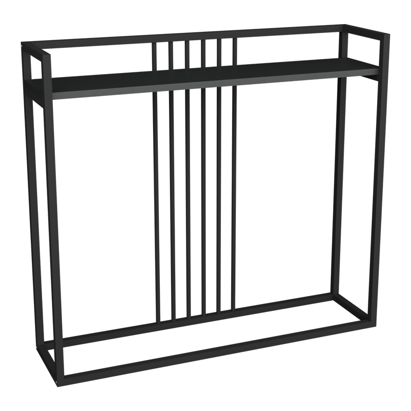 Convida pakoworld console table anthracite with black metal frame 100x25x90cm