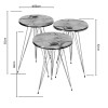 Side tables Wakmi pakoworld 3 pieces set black marble-gold metal