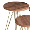 Side tables Wakmi pakoworld 3 pieces set natural-gold metal leg