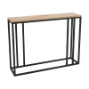 Κονσόλα Cansbia pakoworld oak με μαύρο μέταλλο 100x25x75εκ