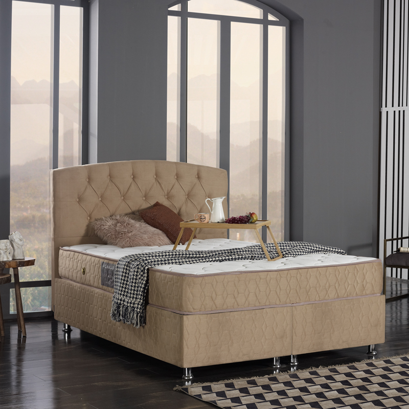 Lanse pakoworld double bed with storage space beige 160x200cm Lanse pakoworld double bed with storage space beige 160x200cm