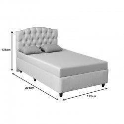 Lanse I pakoworld single bed in crem shade 120x200cm Lanse I pakoworld single bed in crem shade 120x200cm