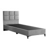 Melei pakoworld fabric bed in light grey shade 90x200cm