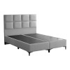 Melei pakoworld fabric bed in light grey shade 160x200cm