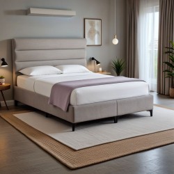 Limit pakoworld fabric bed in grey shade 160x200cm Limit pakoworld fabric bed in grey shade 160x200cm
