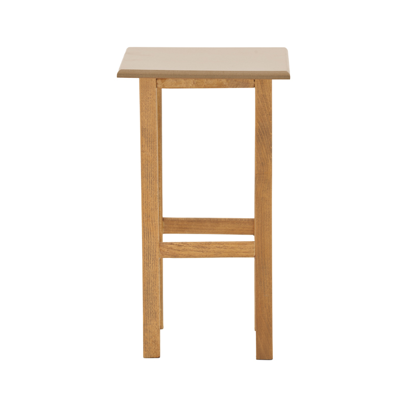 Βοηθητικό τραπέζι Bajok pakoworld μασίφ ξύλο οξιάς με επιφάνεια mdf λούστρο καρυδί 35x35x62εκ