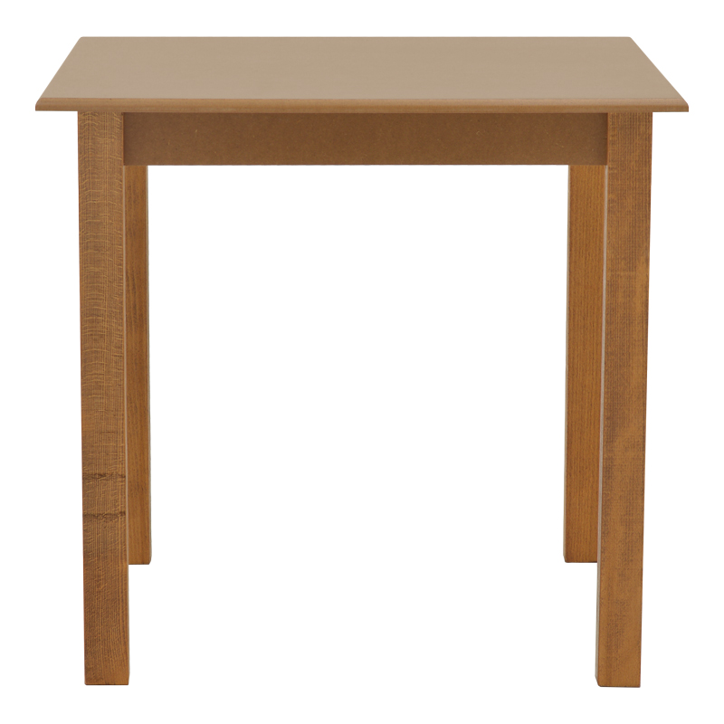 Τραπέζι Zolenio pakoworld μασίφ ξύλο οξιάς με επιφάνεια mdf λούστρο καρυδί 80x80x76εκ