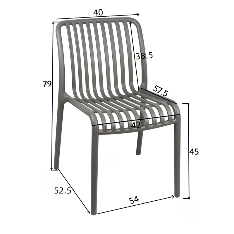 Zoi pakoworld pp chair in white shade 42x58x79cm Zoi pakoworld pp chair in white shade 42x58x79cm