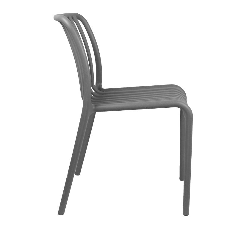 Zoi pakoworld pp chair in anthracite shade 42x58x79cm Zoi pakoworld pp chair in anthracite shade 42x58x79cm