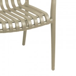 Armchair Zoi pakoworld pp in cappuccino shade 58.5x54x80cm Armchair Zoi pakoworld pp in cappuccino shade 58.5x54x80cm