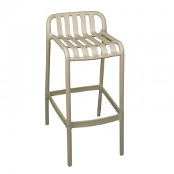 Bar stool Zoi pakoworld pp in cappuccino shade 36x56x87cm Bar stool Zoi pakoworld pp in cappuccino shade 36x56x87cm