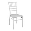 Καρέκλα Tiffany pakoworld pp σε λευκή απόχρωση 40x40x88εκ