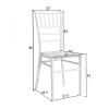 Καρέκλα Tiffany pakoworld pp σε λευκή απόχρωση 40x40x88εκ