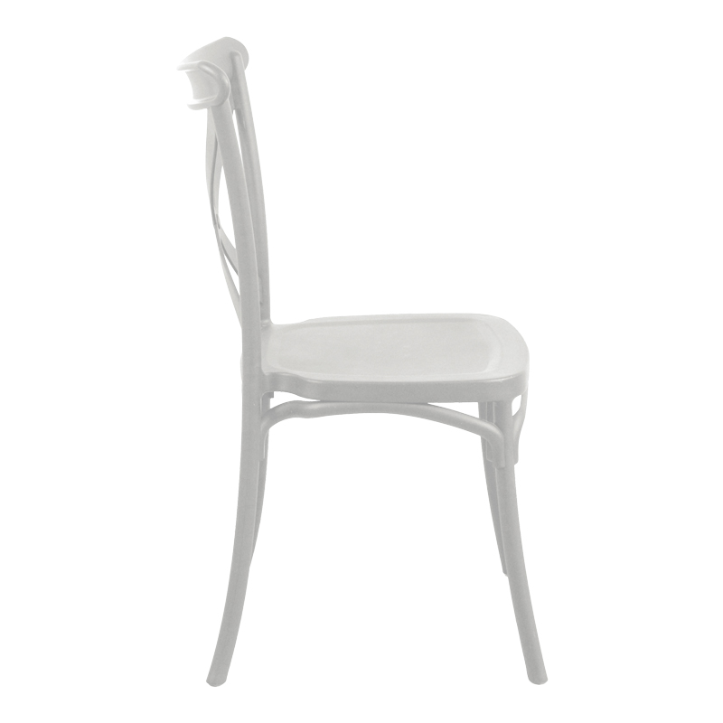 Crossie pakoworld pp chair in white shade 38x46.5x82cm Crossie pakoworld pp chair in white shade 38x46.5x82cm