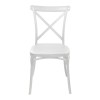 Καρέκλα Crossie pakoworld στοιβαζόμενη pp σε λευκή απόχρωση 38x46.5x82εκ