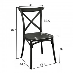 Crossie pakoworld pp chair in white shade 38x46.5x82cm