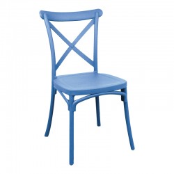 Crossie pakoworld pp chair in blue shade 38x46.5x82cm Crossie pakoworld pp chair in blue shade 38x46.5x82cm
