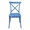 Καρέκλα Crossie pakoworld στοιβαζόμενη pp σε απόχρωση μπλε 38x46.5x82εκ