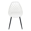 Καρέκλα Suan pakoworld pp σε λευκή απόχρωση και μαύρο μεταλλικό πόδι 56x49x82εκ